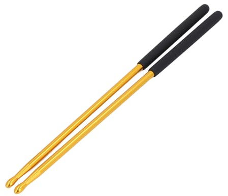 Baguettes en Alliage D'aluminium, 1 Paire de Baguettes de Batterie en Métal Solide, Poignée Confortable Antidérapante, de Batterie 5A, Pièces de Rechange pour la