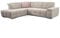 CAVADORE Schlafsofa Mistrel mit Ottomane links / Große Eck-Couch im modernen Design / Mit Bettfunktion / Inkl. verstellbare Kopfteile / Wellenunterfederung / 269 x 77-93 x 228 cm / Grau/Weiß