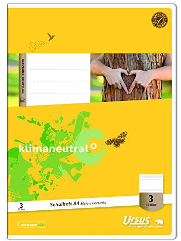 Ursus Basic 040432020 Chlorfrei - Hefte 20 Blatt A4 32 Blatt Lin20