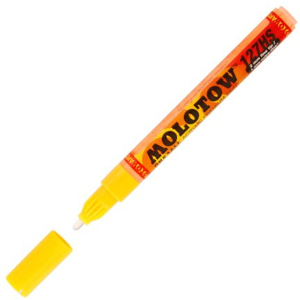 Molotow One4All felt tip pen, zinc yellow.