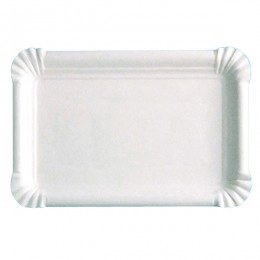 Salaet - Bandeja de Cartón Rectangular, 18 x 24 cm, 100 Unidades, Corte y Plegado / Marcado y Plegado