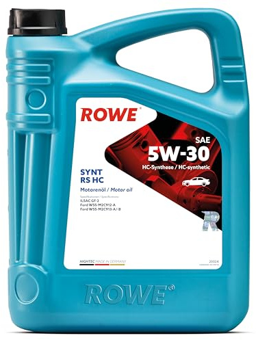 ROWE HIGHTEC SYNT RS SAE 5W-30 HC, 5 Liter, Hochleistungs-Motoröl | Hochleistungs-Motorenöl für Benzin- und Dieselmotoren mit abgesenkter HTHS-Viskosität, Art. Nr. 20024