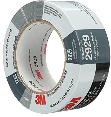 3M Utility Duct Tape 2929 Silver, 1.88 in x 50 yd 5.8 mils (Pack of 1) by