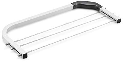 Thermohauser Cake Ground Saw (Stainless Steel) with 3 Adjustable Saw Wires Length 45.5 cm