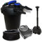 Wiltec Komplettset: CPF-180 Teichdruckfilter bis 6000 L mit 11 Watt UV-C Teichklärer, NEO8000 SuperEco Teichpumpe 8000l/h 70W, 25m Teichschlauch 25 mm (1), HJ-943 ECO Springbrunnenpumpe 800l/h 16W