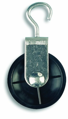 Chapuis VPCL2 Seilrolle mit Haken, verzinkter Stahl - 10 kg - Rollendurchmesser 40 mm - Für Seildurchmesser 6 mm