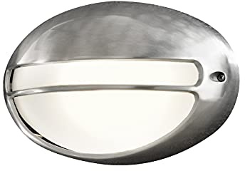 Konstsmide Torino 7334 Wandleuchte (B: 34cm T: 13cm H: 21cm, 1x60W, IP44) rostfreier Edelstahl