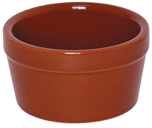 Mediterranean Ramekin. Rustic brown. Dimensions: 3.75 (95mm). Box quantity: 6.