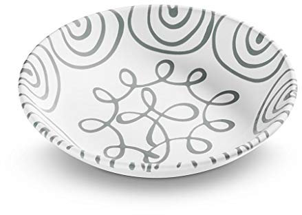 GMUNDNER KERAMIK Suppenteller, Durchmesser: 20 cm, Graugeflammt, handgemachte Keramik aus Österreich