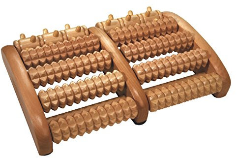Croll & Denecke Rouleau de massage en bois pour les pieds 2 x 5 roulettes