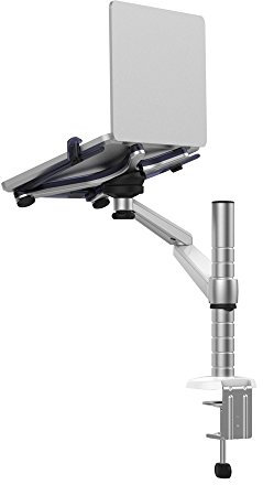 Thingy Club Adjustable Aluminium Universal Single Arm Laptop/Tablet Stand Desk Mount Bracket for 10-15.6 Laptop with Adjustibility (Tilt ±15°|Swivel 180°|Rotate 360°)