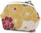 Pochette Porte Monnaie Femme Retro Fleur avec Fermoir Bleu Coton Clic Clac Petit Poche Portefeuille Pochette Japonaise