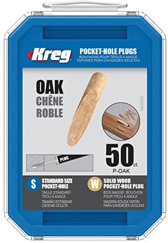 Kreg P-Oak Taschenlochstopfen aus Massivholz, Eiche
