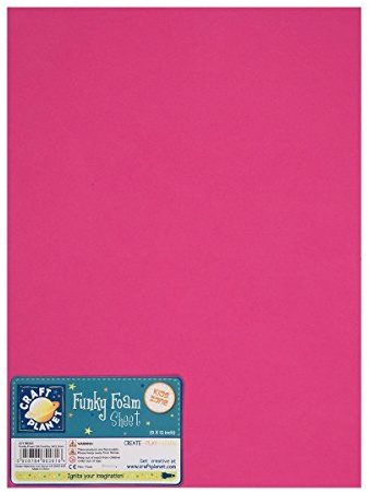 Craft Planet 9inch x 12inch Funky Foam - Fuchsia(Single Sheet)