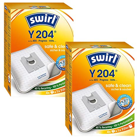 8 Original Swirl Staubsaugerbeutel Y204