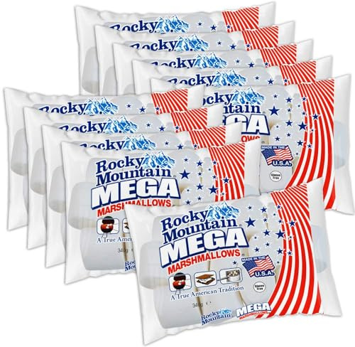 10 x Rocky Mountain Mega Marshmallows Weiss 340 g