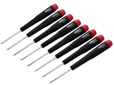 Wiha 26791 Precision Torx T1-T8 Set, 8-Piece,(Red, Black)