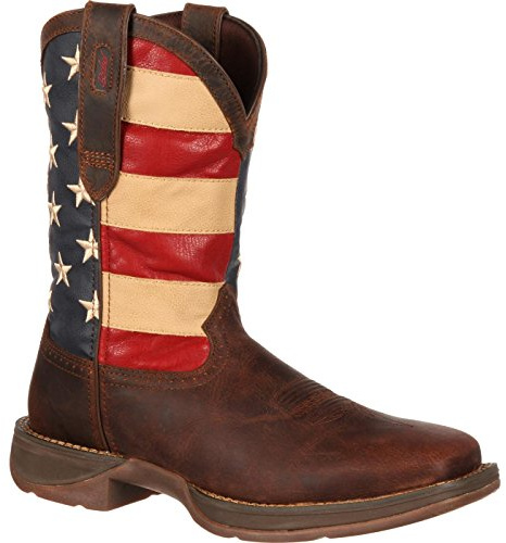 Durango mens Men's Rebel Flag Brown Db5554 western boots, Brown and Union Flag, 13 Wide US
