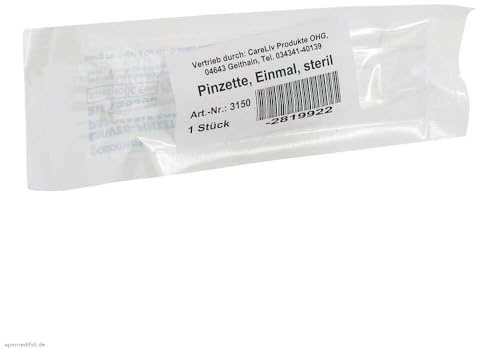 CareLiv Pinzette, einmal, steril, 1 St. Pinzette