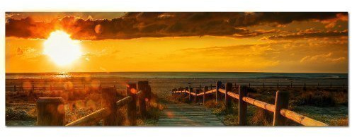 PANORAMA BILD in 150x50cm TOP Bilder! (Sonnenscheinfeld Nordseestrand) Wandbild xxl günstig & modern ART PRINT Wandbilder Bilder EXKLUSIVES Fotowandbild auf Leinwand und Keilrahmen Bild Leinwandbild Fotodruck modern Zeitlos Stilvoll wie ein Gemälde Ausführung schöner Kunstdruck auf echter Leinwand als Wandbild mit Rahmen. Preiswerter als Ölbild Gemälde Foto Poster Plakat mit Bilderrahmen.