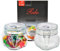 Bormioli Rocco 2er Set Drahtbügelglas FIDO, 500 ml, Einmachglas mit Bügelverschluss, inkl. Rezeptheft