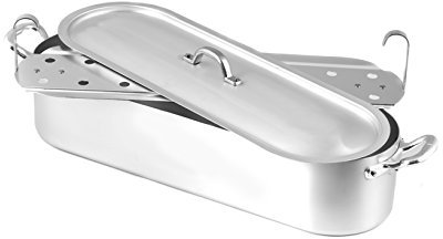 Pratico OTTINETTI Bol à Poisson en Aluminium avec Couvercle Et Grille 40 Marmite Italo Ottinetti_1251A040