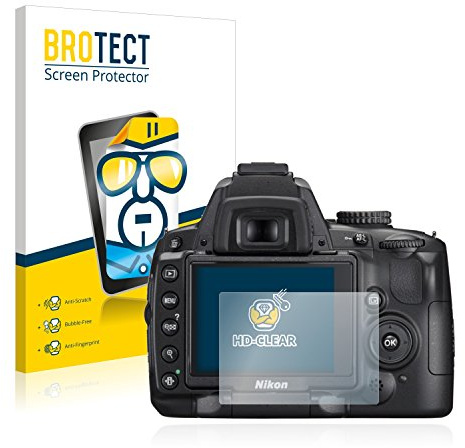 BROTECT Schutzfolie für Nikon D5000 | 2 Stück Transparenter Displayschutz Made in Germany Klare Displayschutz-Folie Clear Einfache Montage Case-Friendly