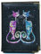 Syl'la Pochette Etui Porte Cartes bancaire, Credit, fidélité, Noir - pour 24 Cartes Chat