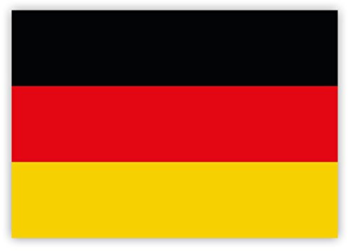 HouseholdBasics 10 x Aufkleber Deutschland-Flagge, 7,4 x 5,2 cm für innen und außen