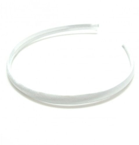 White Satin Covered Alice Hair Band Headband Bridesmaid Flower Girl 1cm (0.4) Wide by Pritties Accessories