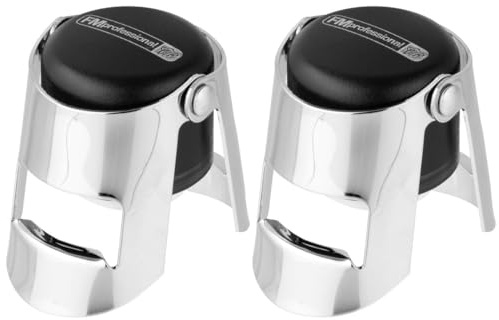 FMprofessional Sektverschluss, Stahl, schwarz, 50 x 50 x 20 cm