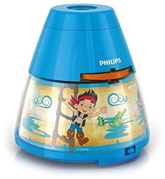 Philips Disney Jake - Proyector y luz nocturna 2 en 1 LED, color azul