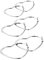 JewelryWe Schmuck 3 Paare Damen Ohrringe Edelstahl große Creolen Liebe Herz Ohrschmuck Ohrstecker, Silber, 35/46/55mm