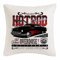 Reifen-Markt Kissenbezug 40x40cm HOT Rod California Vintage Old School HOT Rod US CAR MUCLE CAR V8 Route 66 USA Amerika aus Mikrofaser in Weiß