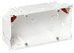 Schneider 5586155 Boîte d'encastrement 2 Prises avec 2 tirettes c/c71 mm, Ouverture Avant F80