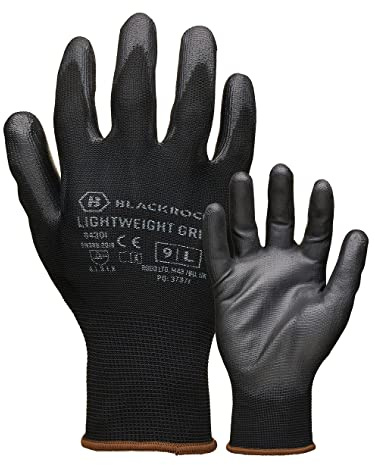 Blackrock PU Work Gloves | Mens and Womens, Gardening, Painters, PPE, Warehouse, for Work Grip, Yard Gloves, Outdoor, Litter Picking - Size 10/XL