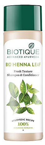 Bio Heena Leaf Fresh Texture Shampoo und Conditioner mit Farbe für dunkles Haar