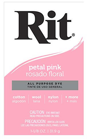 Rit All-Purpose Powder Dye, Petal Pink Allzweck-Pulverfarbe, Blütenblattrosa, Textil, 1.12 Ounces