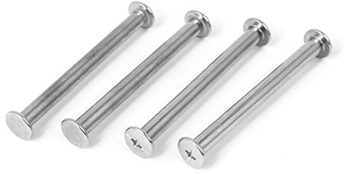 Sourcingmap M5 x 55mm Nickle Plated Metal Books Albums Binding Screws Posts 4PCS