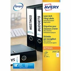 Avery L7171-100 - Lever Arch Filing Labels 200x60mm L7171-100(400Labels)