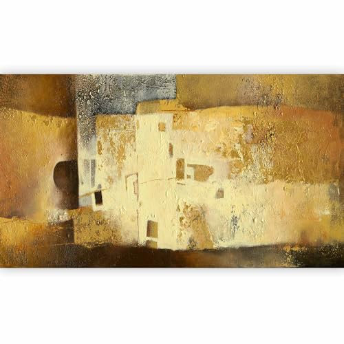 murando - Fototapete XXL Abstrakt 500x280 cm - Foto Tapete Schlafzimmer Wohnzimmer Moderne Vliestapete XXL Wandtapete Motivtapeten Bildtapete 3d Effekt Wand Dekoration - gelb grau f-A-0518-x-a