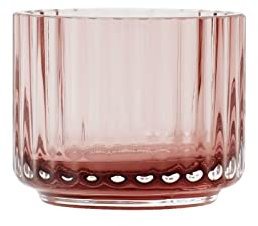 Lyngby Porcelæn Teelichthalter Ø6.7 cm Lyngby aus mundgeblasenen Glas, rot