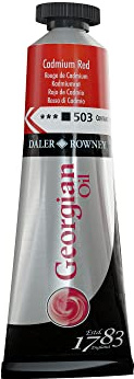 Daler-Rowney Georgian Oil Paint, Aluminium Tube, 1.28oz - 38 ml, Cadmium Red