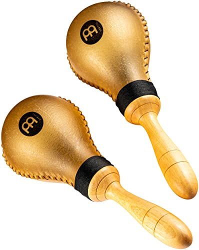 Meinl Percussion Rawhide Maracas Shaker – 2 Jumbo Musikinstrumente mit warmem Sound – Rohleder, Holz (MSM3)
