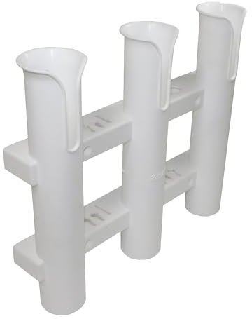 SeaSense 3-Rack Fishing Rod Holder for Your Boat, Pontoon, Garage – Convenient Storage for Fishing Poles, Pliers, Filet Knives & Other Gear – Mounting Hardware Included, Snaps Together Easily