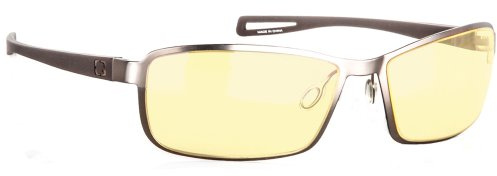 Gunnar Optiks S6127-2-C002Z Wi-Five Full Rim Compact Ergonomic Advanced Computer Glasses with Amber Lens Tint, Espresso Frame Finish