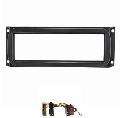 tomzz Audio 2407-007 Radioblende Set kompatibel mit Chrysler Neon PT Cruiser Jeep Wrangler Grand Cherokee mit Radioadapter ISO