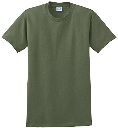 Gildan Mens Ultra Cotton Short Sleeve T-Shirt (2XL) (Military Green)