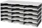 Sortierablage Trio 15 Fächer H363xB723xT331mm Poly styrol grau/schwarz STYRO
