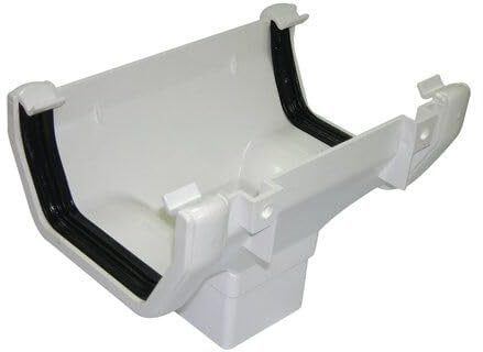 Square Line Running Outlet 114mm White